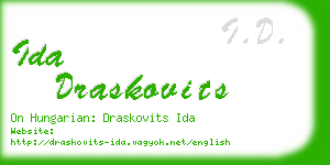 ida draskovits business card